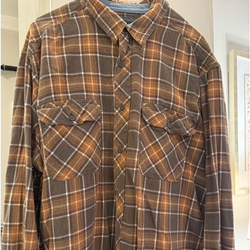 Woolrich soft flannel gold blues grays